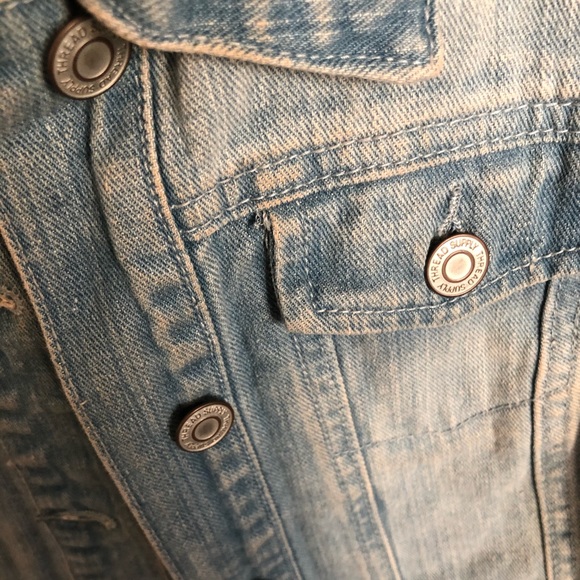 Lace Back Jean Vest - Picture 4 of 4